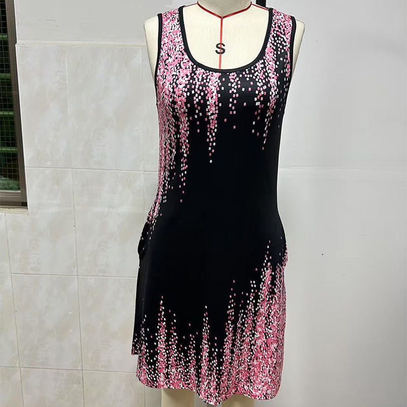 ✨Vestido de mujer moderno, sin mangas y con estampado🦋-ES