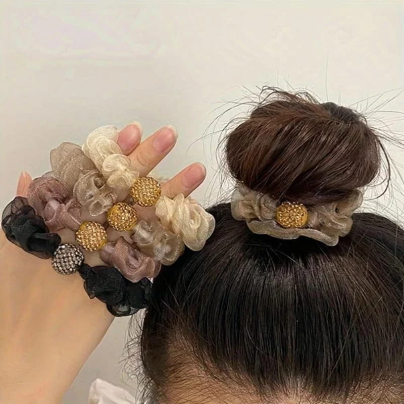 🔥✨Купете 1, вземете 2 безплатно💕Елегантни ленти за коса с кристална мрежа