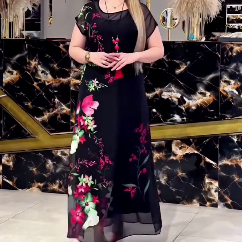 👗Elegantiškos gėlėtos tiulio suknelės moterims🌸-LT