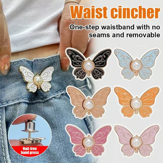 🦋Odpinana klamra regulacyjna w pasie z motylkiem👖