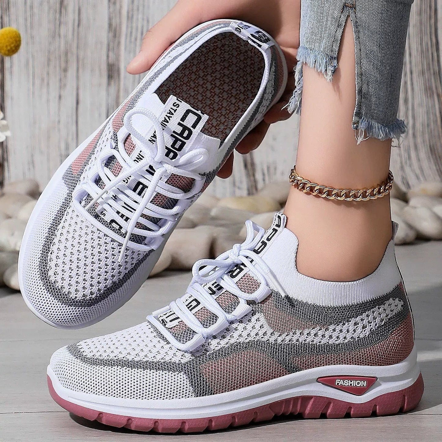 👟Γυναικεία casual παπούτσια για τρέξιμο με κορδόνια-GR