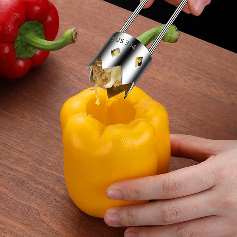 【✨Купете едно, вземете едно безплатно】🍅Универсална машина за изваждане на семки от плодове и зеленчуци от неръждаема стомана
