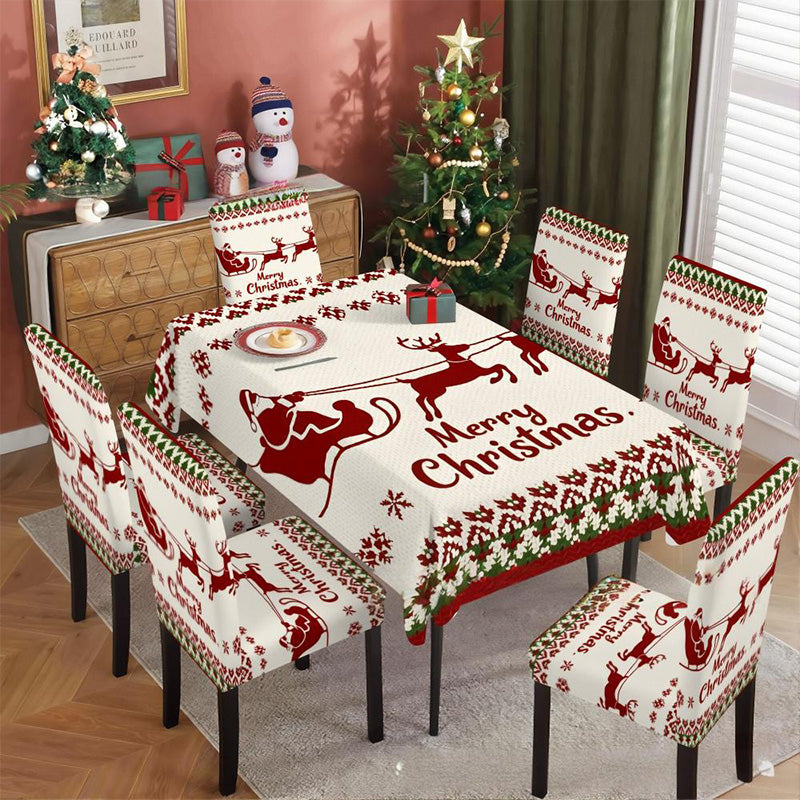 🦌Весела, класическа коледна покривка🎄🎁