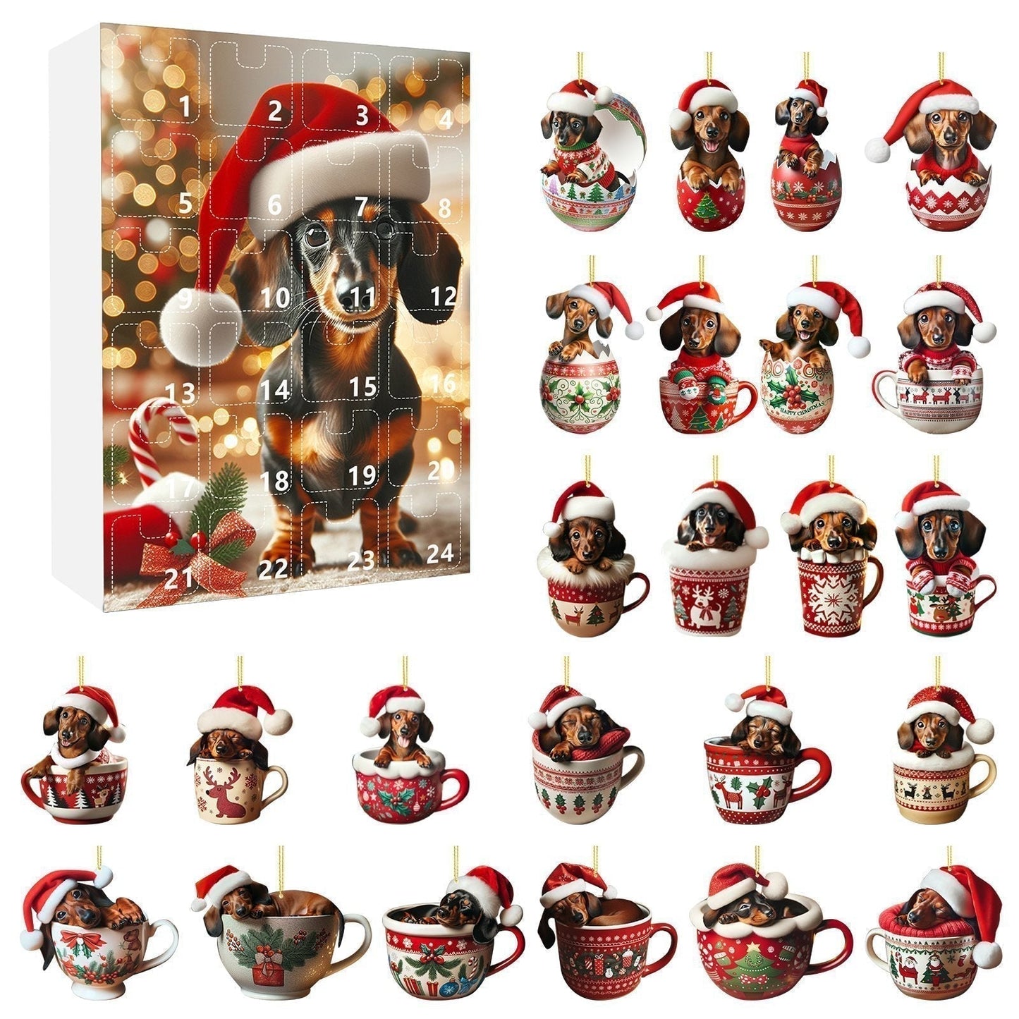 🎅Коледен адвентен календар за дакели за 2025 г.🎁