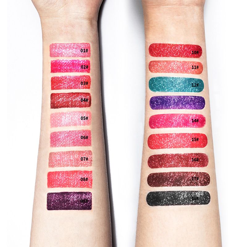 💥 Kup 1, a drugi dostaniesz gratis 💋 Błyszczyk do ust Diamond Lip Gloss Glitter Lipstick Waterproof 🥰🎁