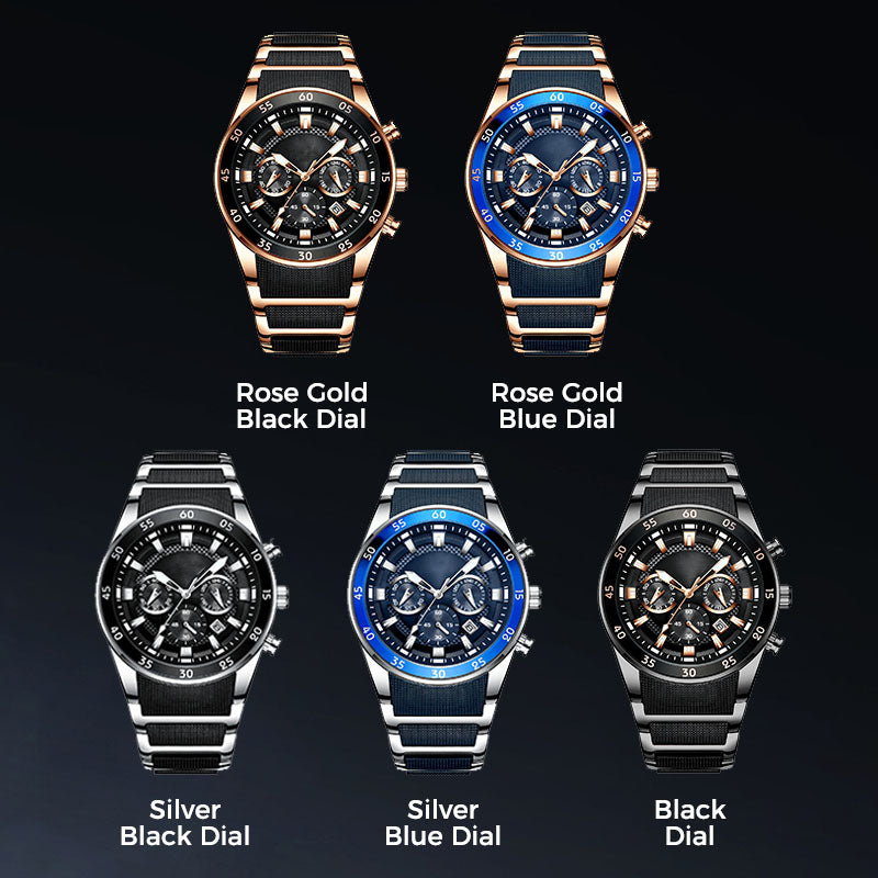 🎁 Мъжки водоустойчив многофункционален кварцов часовник⌚