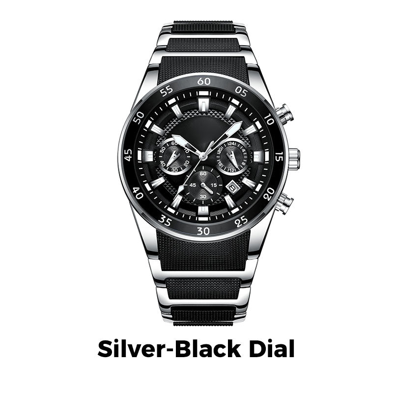 🎁 Мъжки водоустойчив многофункционален кварцов часовник⌚