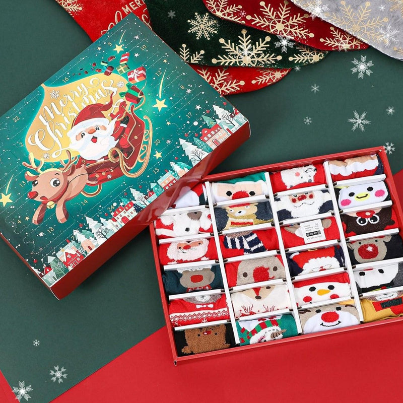 🎄🎁Adwentowy kalendarz ze skarpetek świątecznych🧦