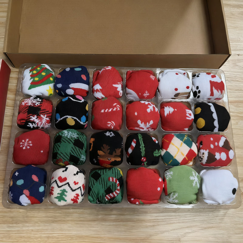 🎄🎁Adwentowy kalendarz ze skarpetek świątecznych🧦