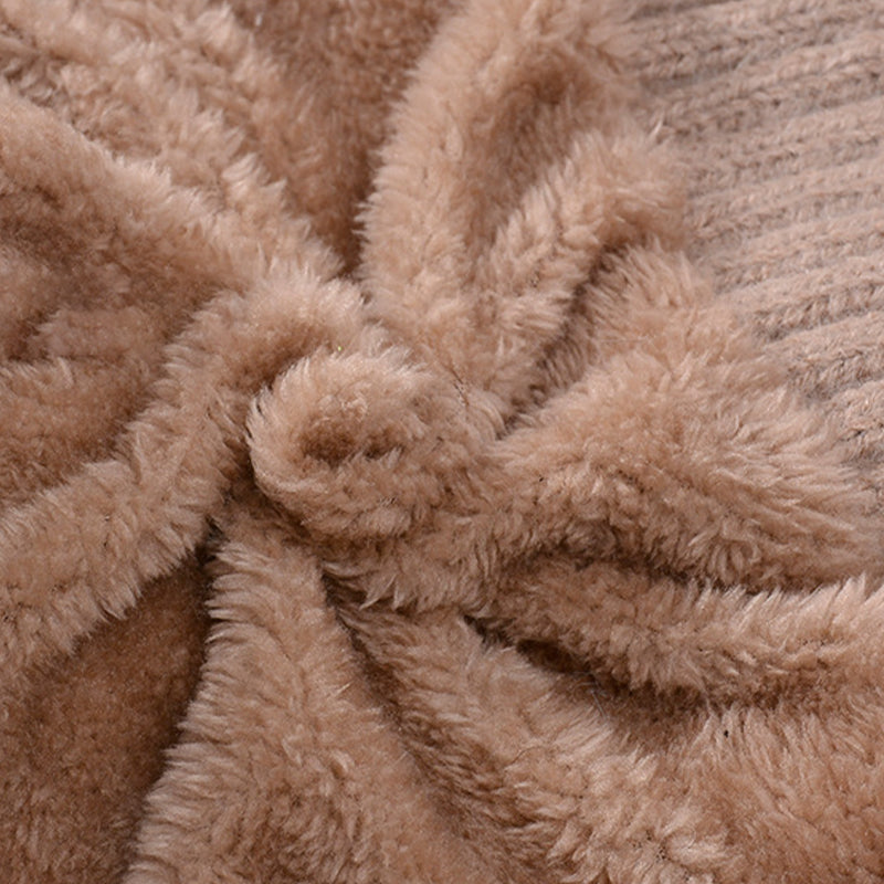 🔥Нова оферта – стилна, дебела плетена зимна шапка – с топла покривка за лице и шал