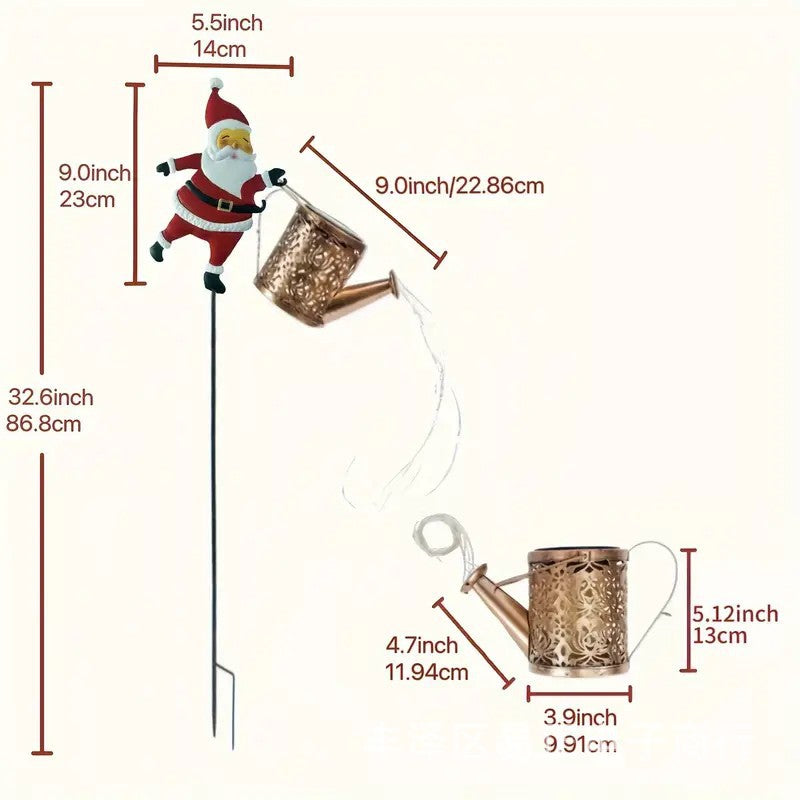 🎅 Ηλιακό φωτιστικό Άγιου Βασίλη - Μαγικό φως γεμίζει τον κήπο σας με μια εορταστική λάμψη. ✨-GR