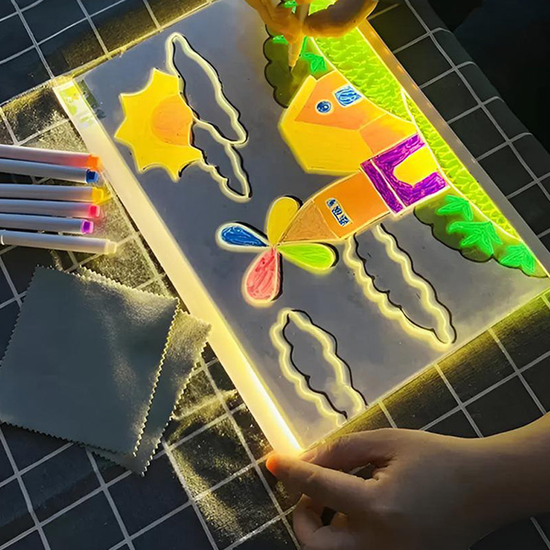 🔥👨‍🎨 Изтриваема, осветена акрилна дъска за рисуване със стойка 🎨✨