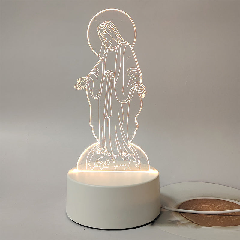 🌙 Spokój i wiara w jednym świetle – 3D lampka nocna z Jezusem