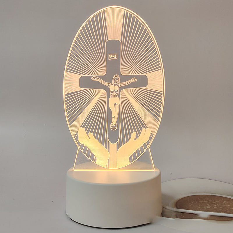 🌙 Spokój i wiara w jednym świetle – 3D lampka nocna z Jezusem
