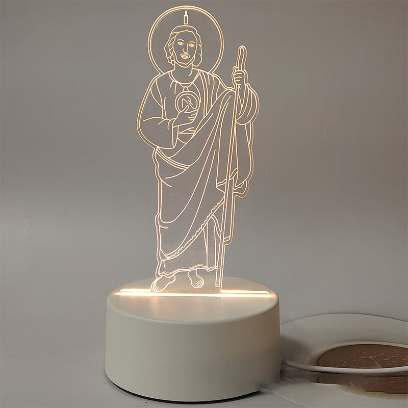 🌙 Мир и вяра в една светлина – 3D нощна лампа с Исус