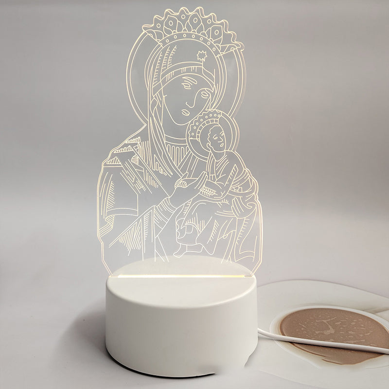 🌙 Мир и вяра в една светлина – 3D нощна лампа с Исус
