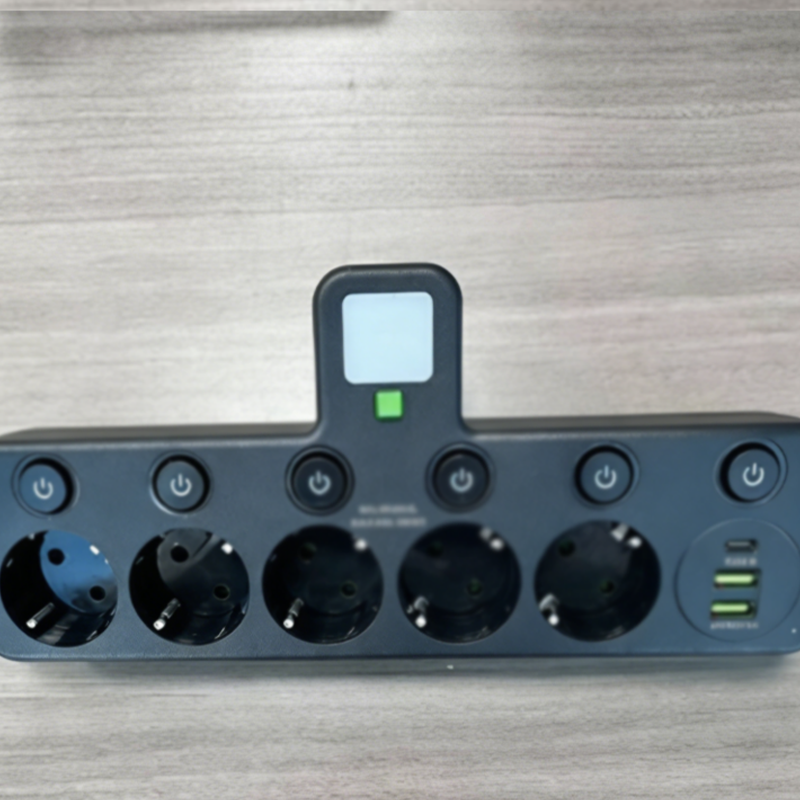 🔌⚡Интелигентен захранващ кабел с USB портове (EU щепсел)