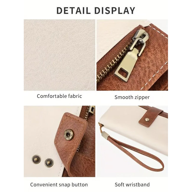 👛 Portmonetka damska w stylu retro - antykradzieżowy design