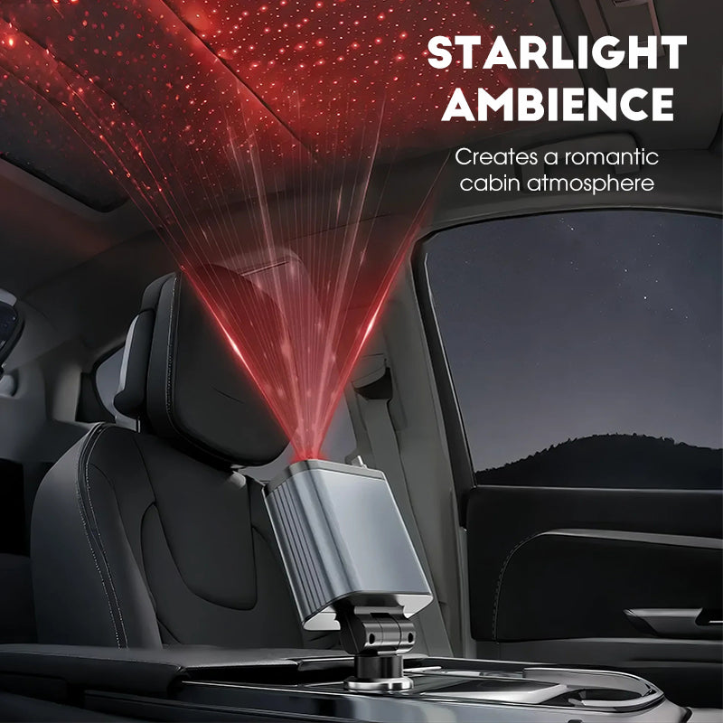 Ultra hitri avtomobilski polnilnik z zložljivimi kabli in ambientalno osvetlitvijo Starlight-SI