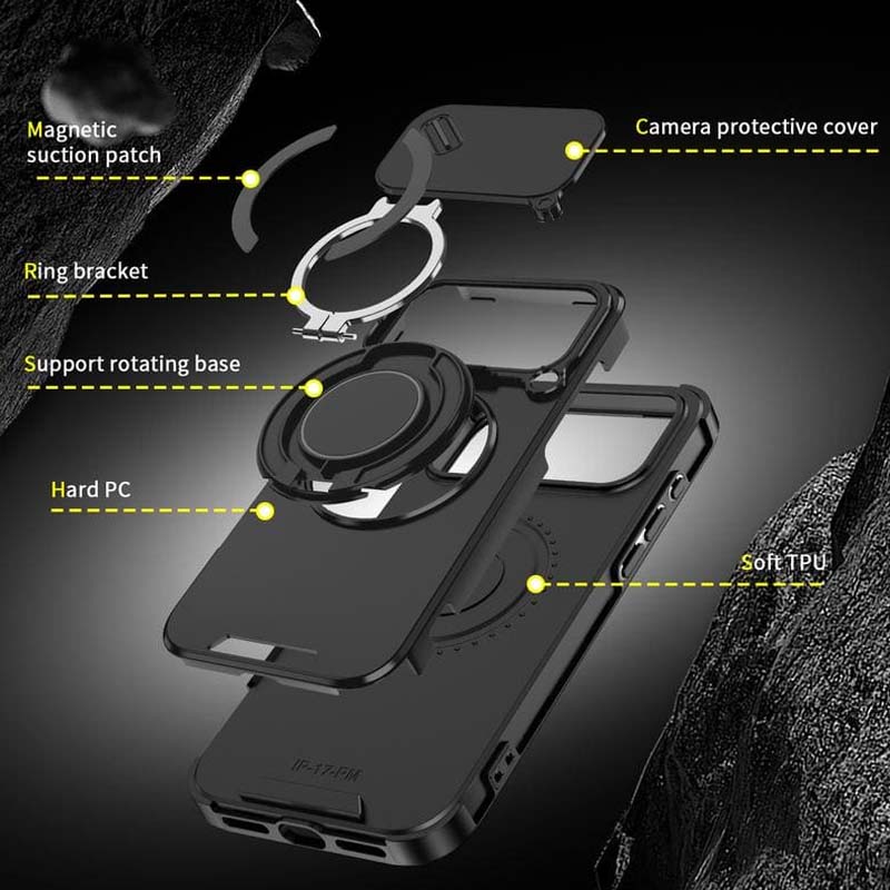 🔥Magnetno ohišje za telefon z obročkom za iPhone✨