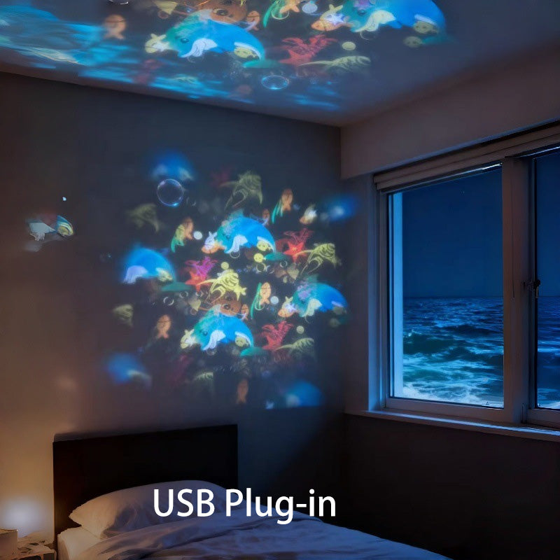 ✨Динамично въртяща се LED лампа за проектори