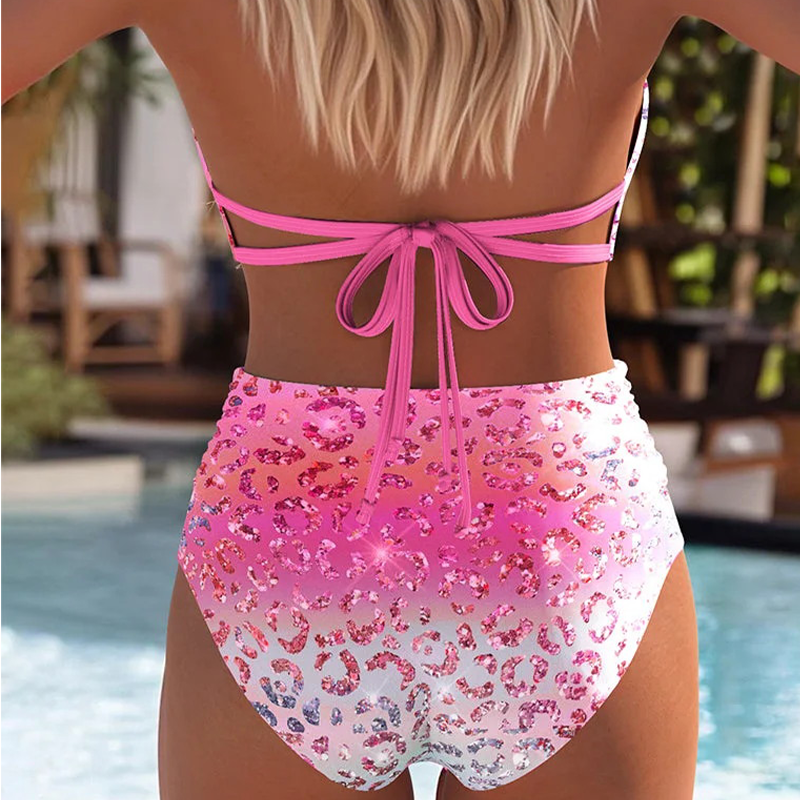 👙🌊 Seksi bikini z naramnicami in potiskom-SI
