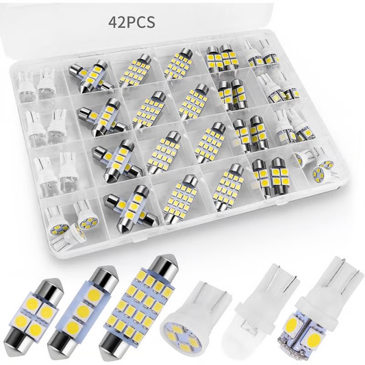 💡 Komplet za notranjo osvetlitev avtomobila z 42 ultra svetlimi LED diodami - nadgradnja za vaše vozilo po principu "priklopi in poženi"-SI