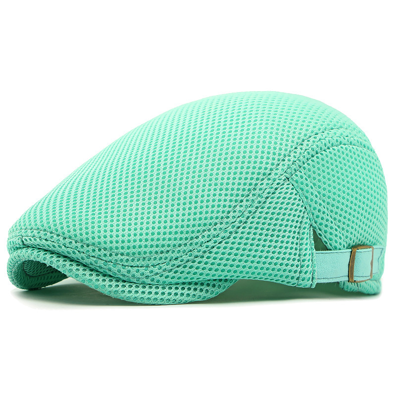 🧢 Przewiewna, płaska czapka z regulowanym paskiem – siateczkowa tkanina, klasyczny styl ivy cap 🍁