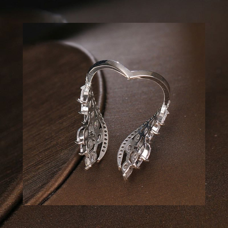 🕊️ Conjunto de joyas con alas de ángel: anillo y pulsera | Aleación hipoalergénica, en caja de regalo – Pago contra entrega 🔥-ES