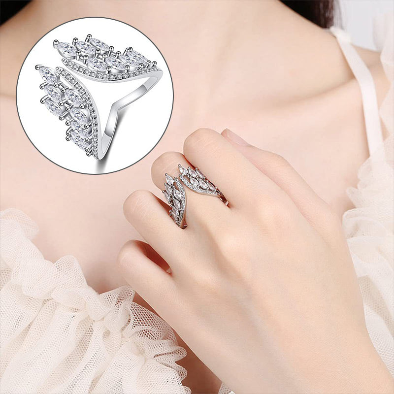 🕊️ Conjunto de joyas con alas de ángel: anillo y pulsera | Aleación hipoalergénica, en caja de regalo – Pago contra entrega 🔥-ES