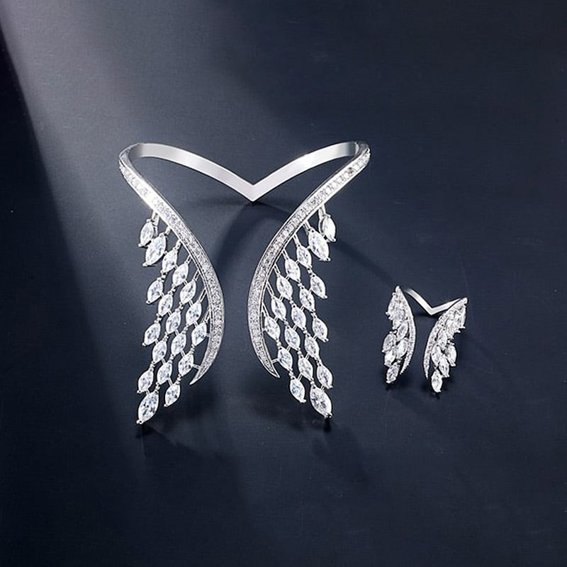 🕊️ Conjunto de joyas con alas de ángel: anillo y pulsera | Aleación hipoalergénica, en caja de regalo – Pago contra entrega 🔥-ES