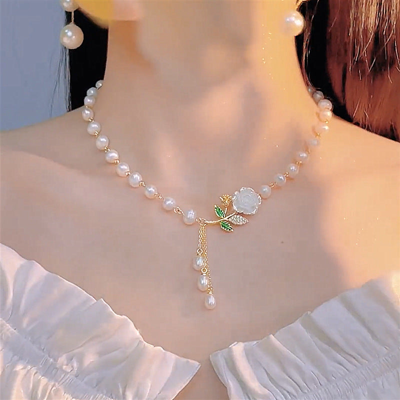 ✨ Ozdób się elegancją - Naszyjnik z pereł i cyrkonii w pudełku prezentowym - płatność przy odbiorze 💎