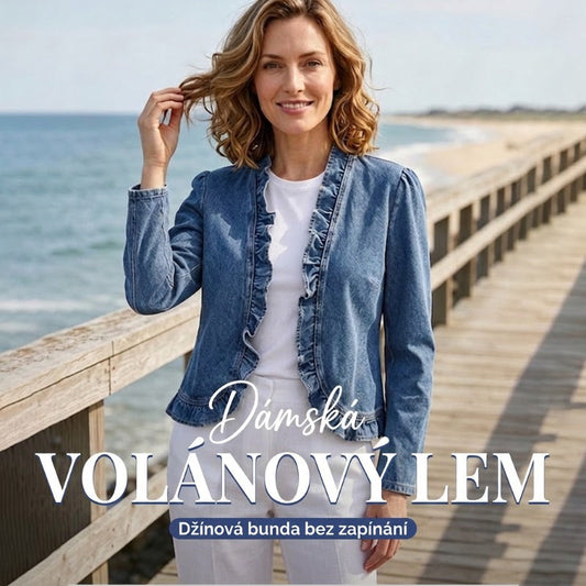 🔥49 % POPUSTA｜Ženska jeans jakna brez zapenjanja｜Naborki, lahka tkanina, enostavno oblačenje-SI