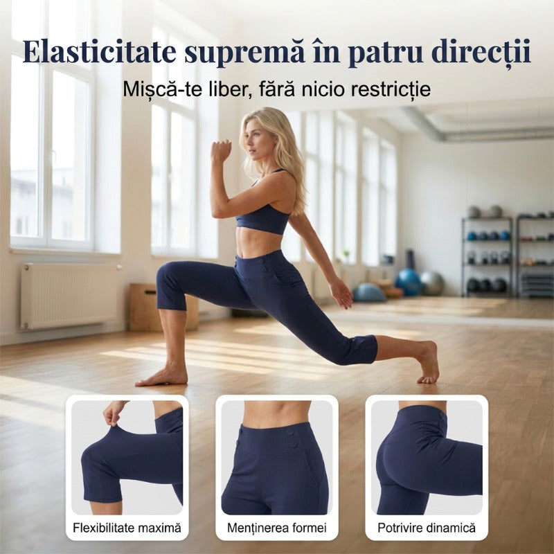 Elegantne joga hlače s efektom oblikovanja trbuha-HR