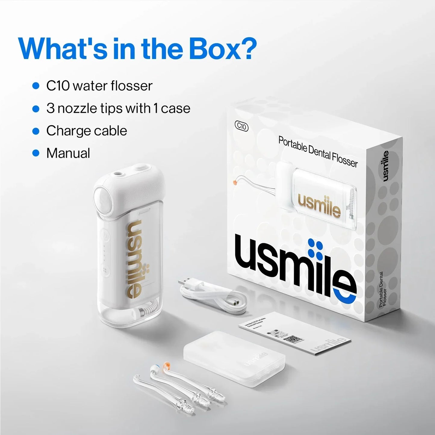 Преносим зъбен иригатор Usmile C10
